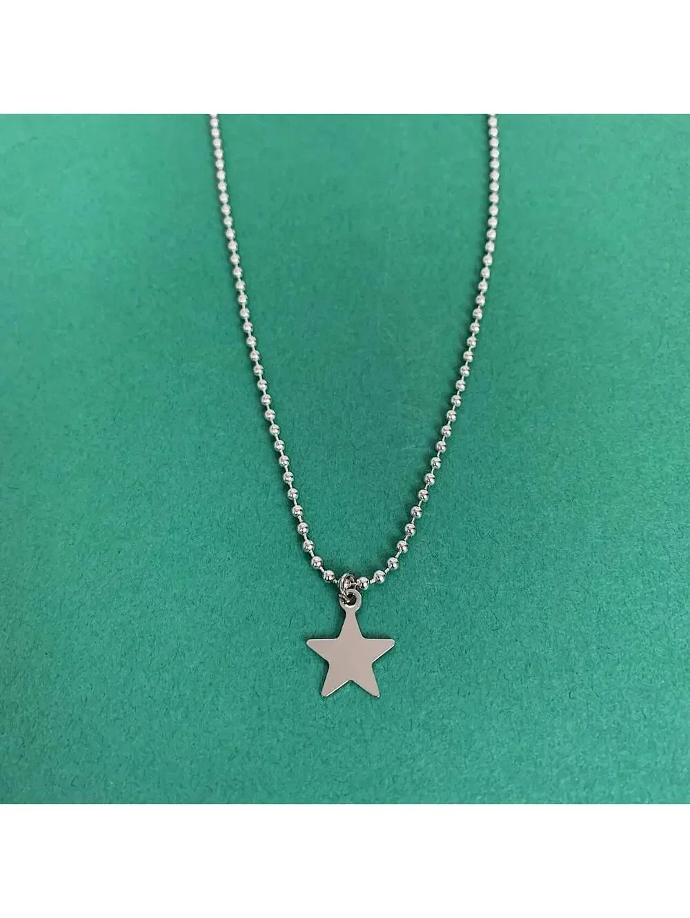Cyber Steel Star Pendant y2k style choker necklace. Chain is unisex. 17.5